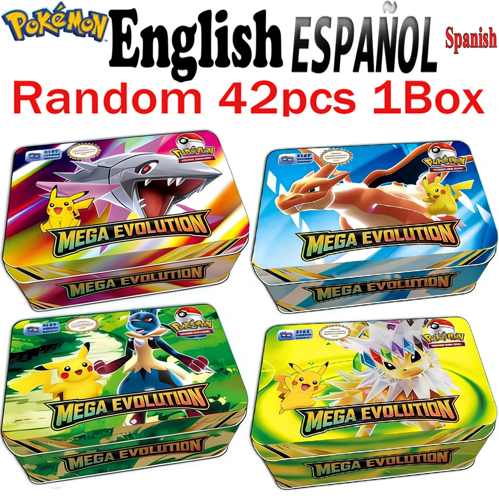 Pokemon Binder Card - 42pcs MEGA EVOLUTION Pokemon Cards Battle