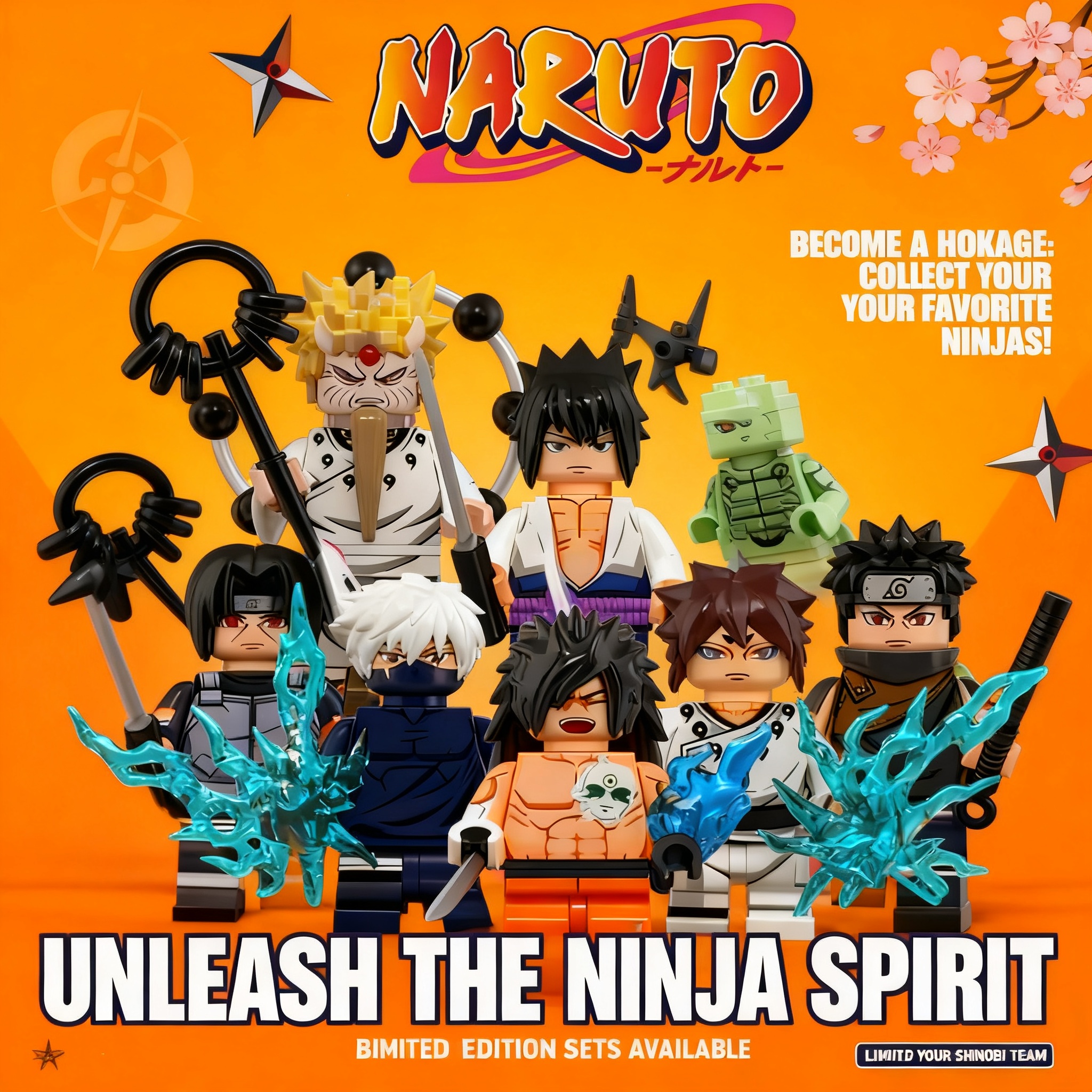 Building Block Mini - Naruto Sasuke Uchiha Itachi Kakashi Jiraiya