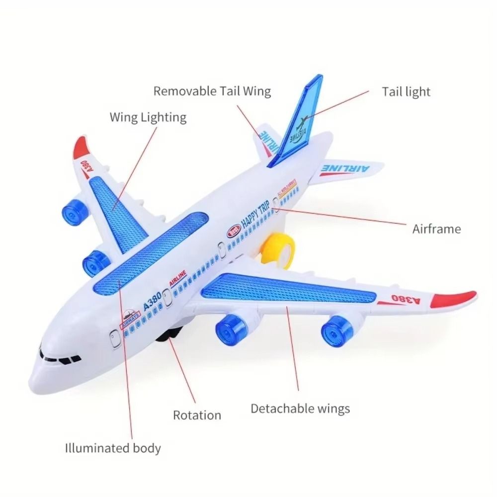 Model Airplane Plastic - Gift Music Flash Sound Airplane Educational