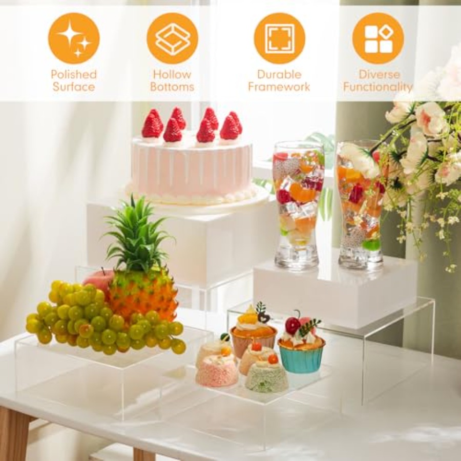 Buffet Risers Set of 10 Acryli - огляд і ціна Display Risers Set
