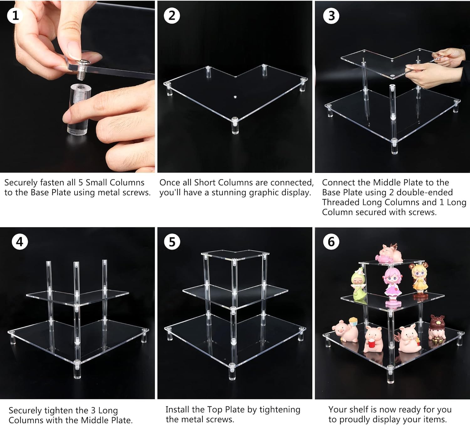3 Tier Acrylic Display Riser,  - огляд і ціна Pop Display Shelf