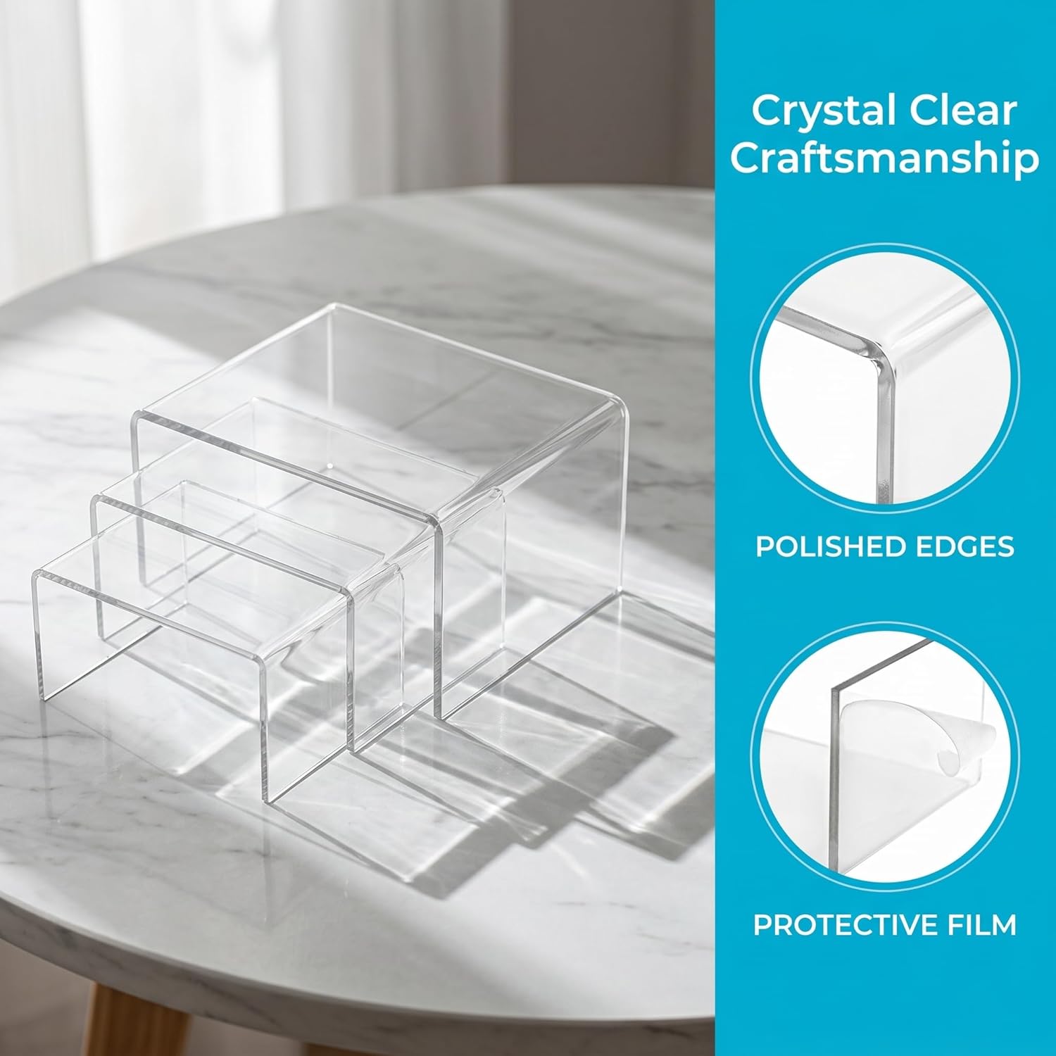 9 Clear Acrylic Display Risers - огляд і ціна Display Risers Set