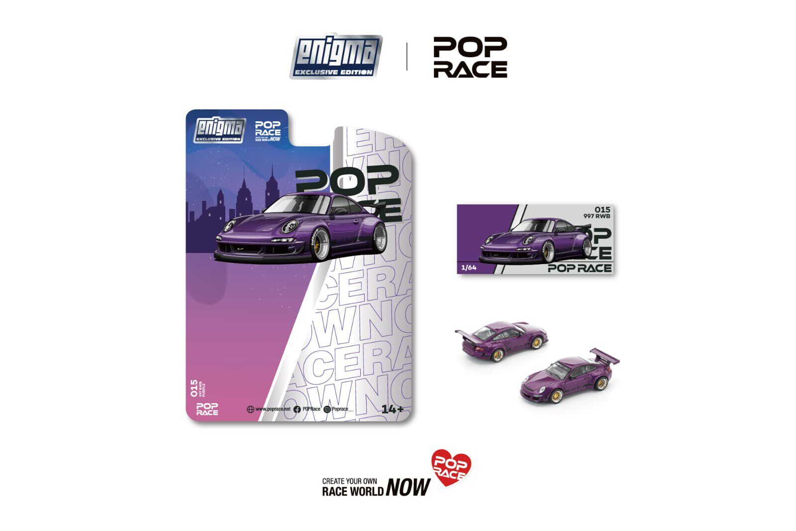 In Stock Ready To Ship Pop Rac - огляд і ціна Die Cast Car 1 64