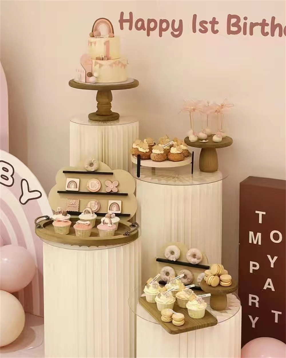 Dessert Table Display Set Whit - огляд і ціна Display Risers Set