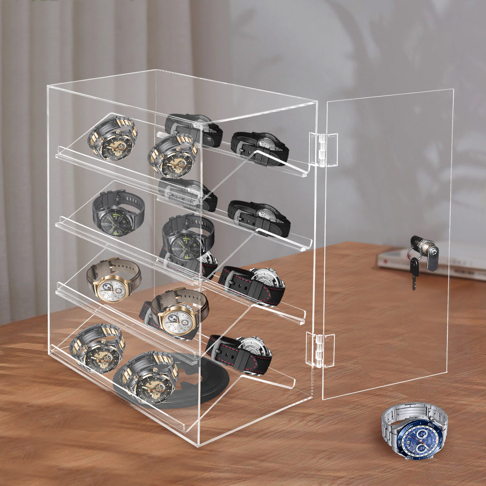 360° Rotating Clear Acrylic Di - огляд і ціна Display Case Acrylic