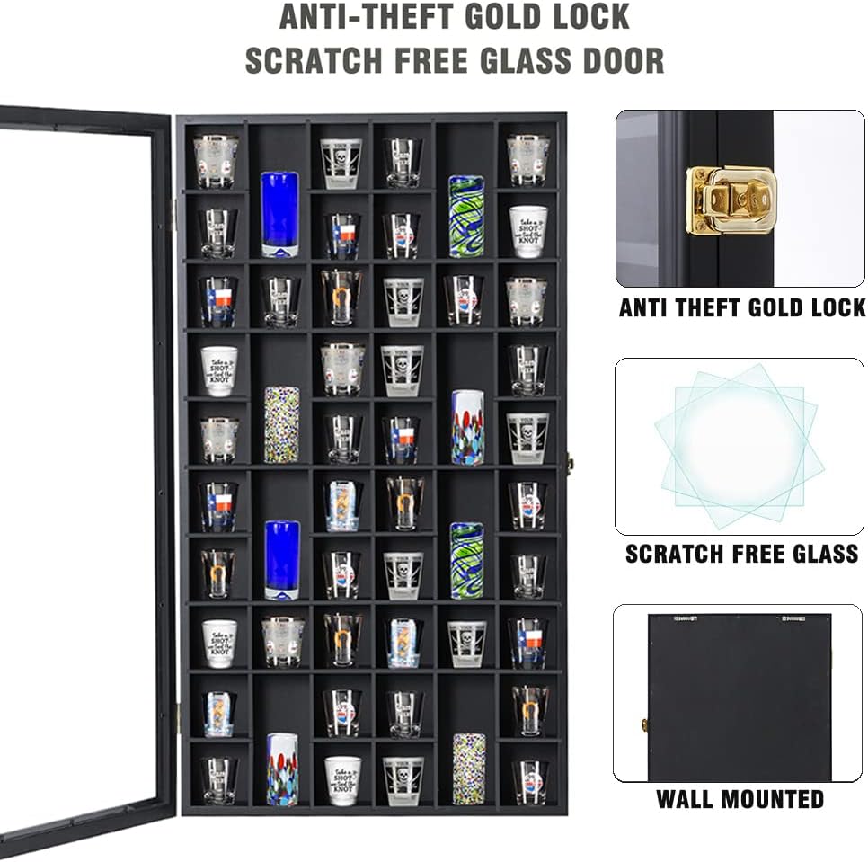 Large Shot Glass Display Case, - огляд і ціна Display Case Acrylic