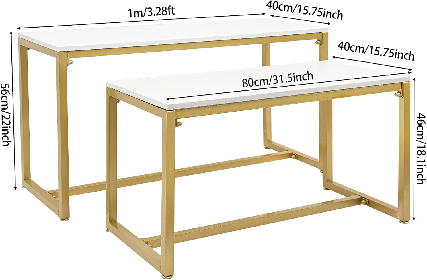2-Piece Set Gold Modern Nestin - огляд і ціна Display Risers Set