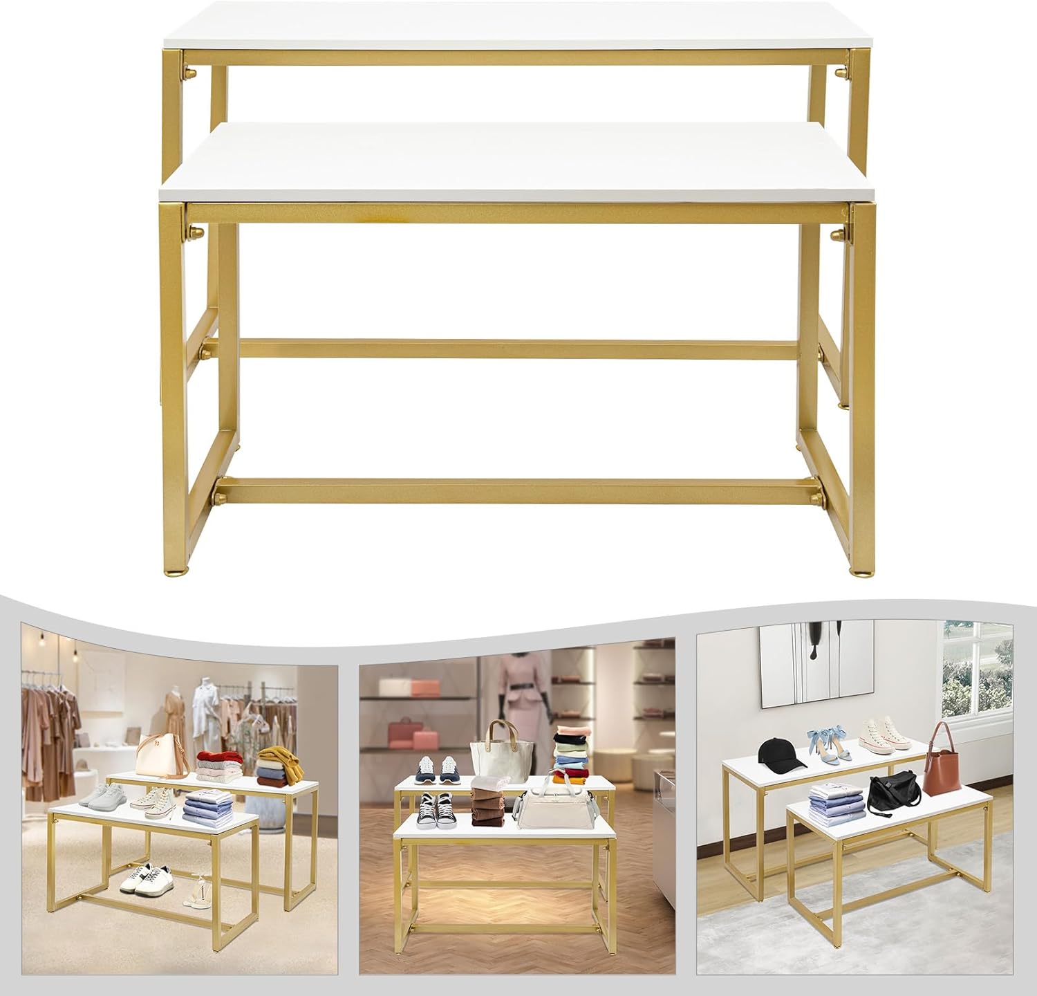 2-Piece Set Gold Modern Nestin - огляд і ціна Display Risers Set