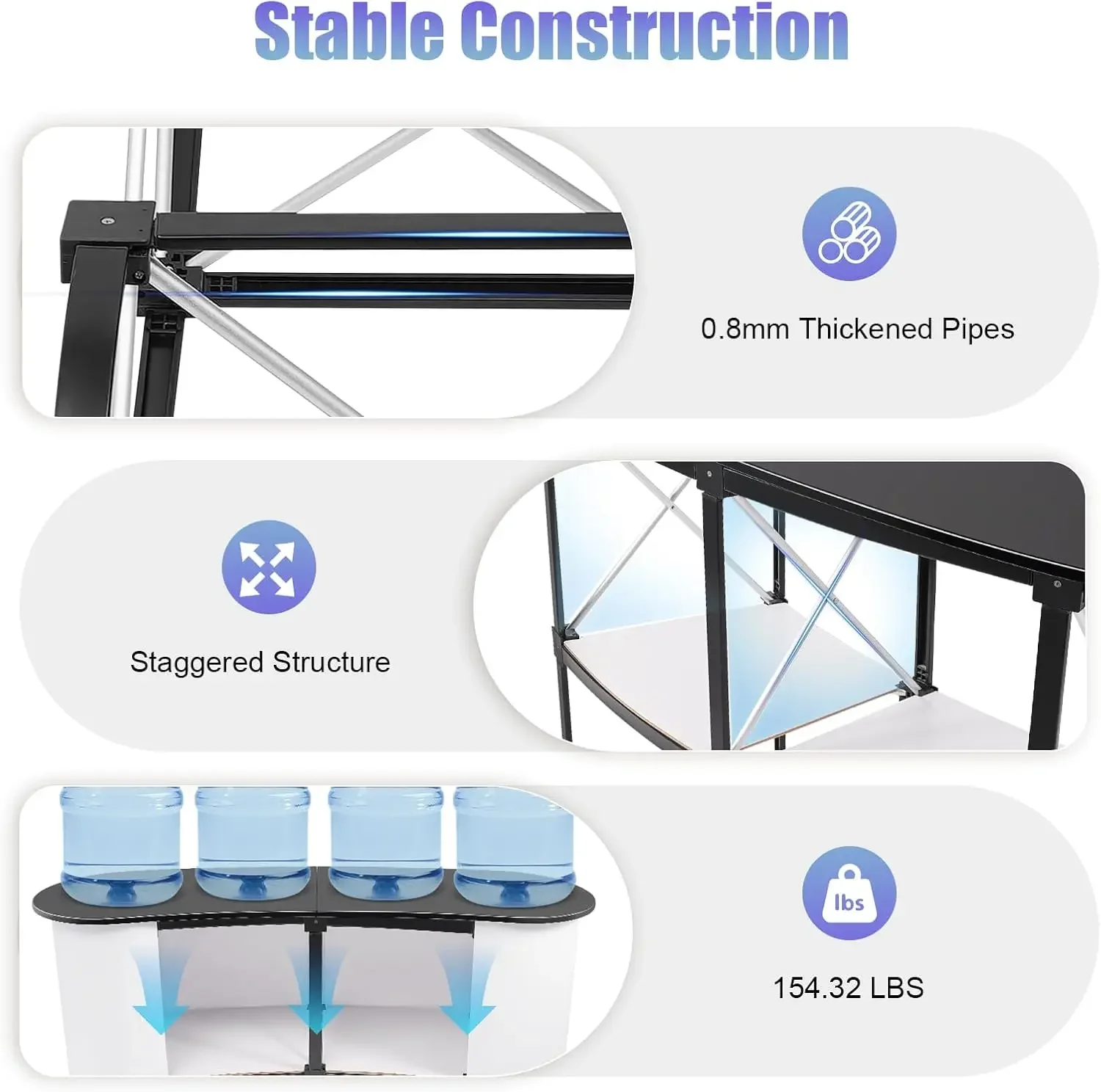 Foldable Pop Up Reception Coun - огляд і ціна Pop Display Shelf