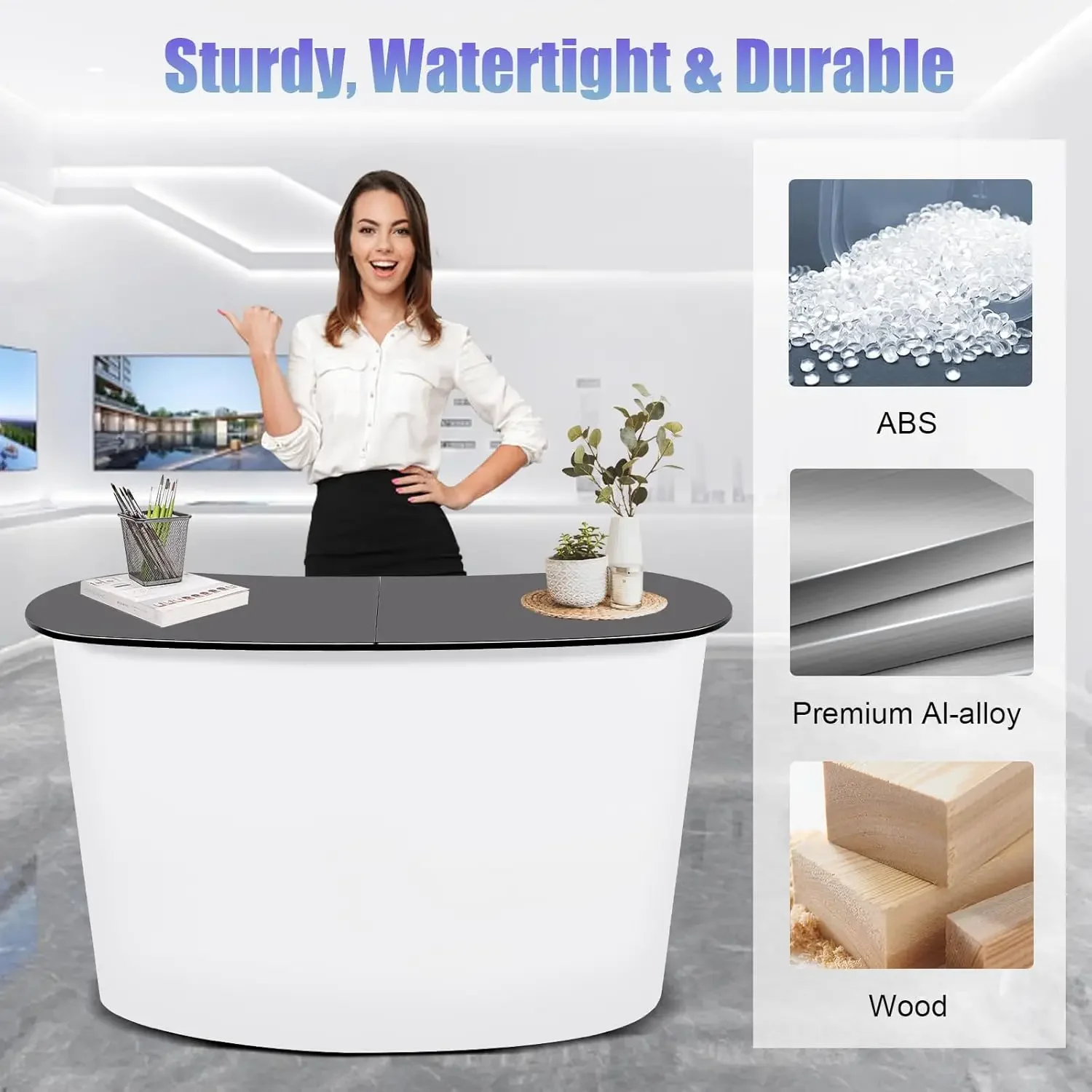 Foldable Pop Up Reception Coun - огляд і ціна Pop Display Shelf