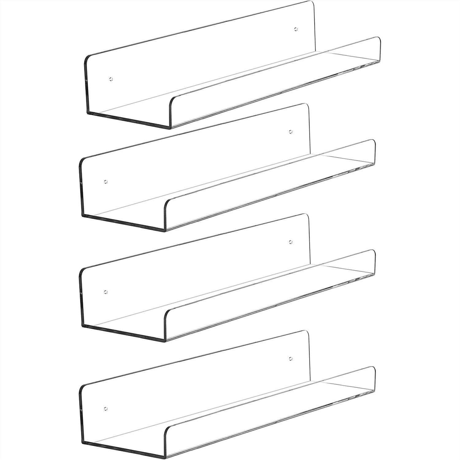 4 Pack Clear Acrylic Floating  - огляд і ціна Pop Display Shelf
