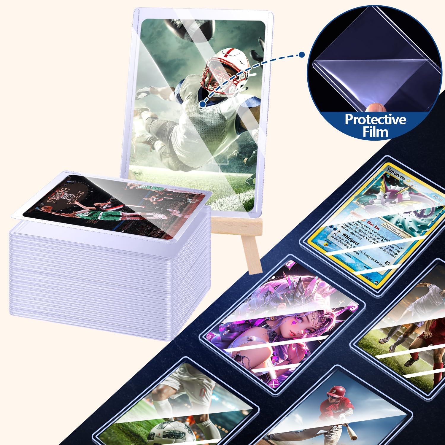 25-100pcs Hard Card Sleeves An - огляд і ціна Card Penny Sleeve