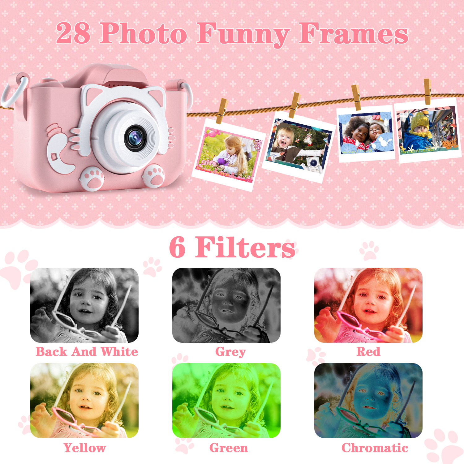 Kids Camera for Girls 1080P HD - огляд і ціна Graded Card Display