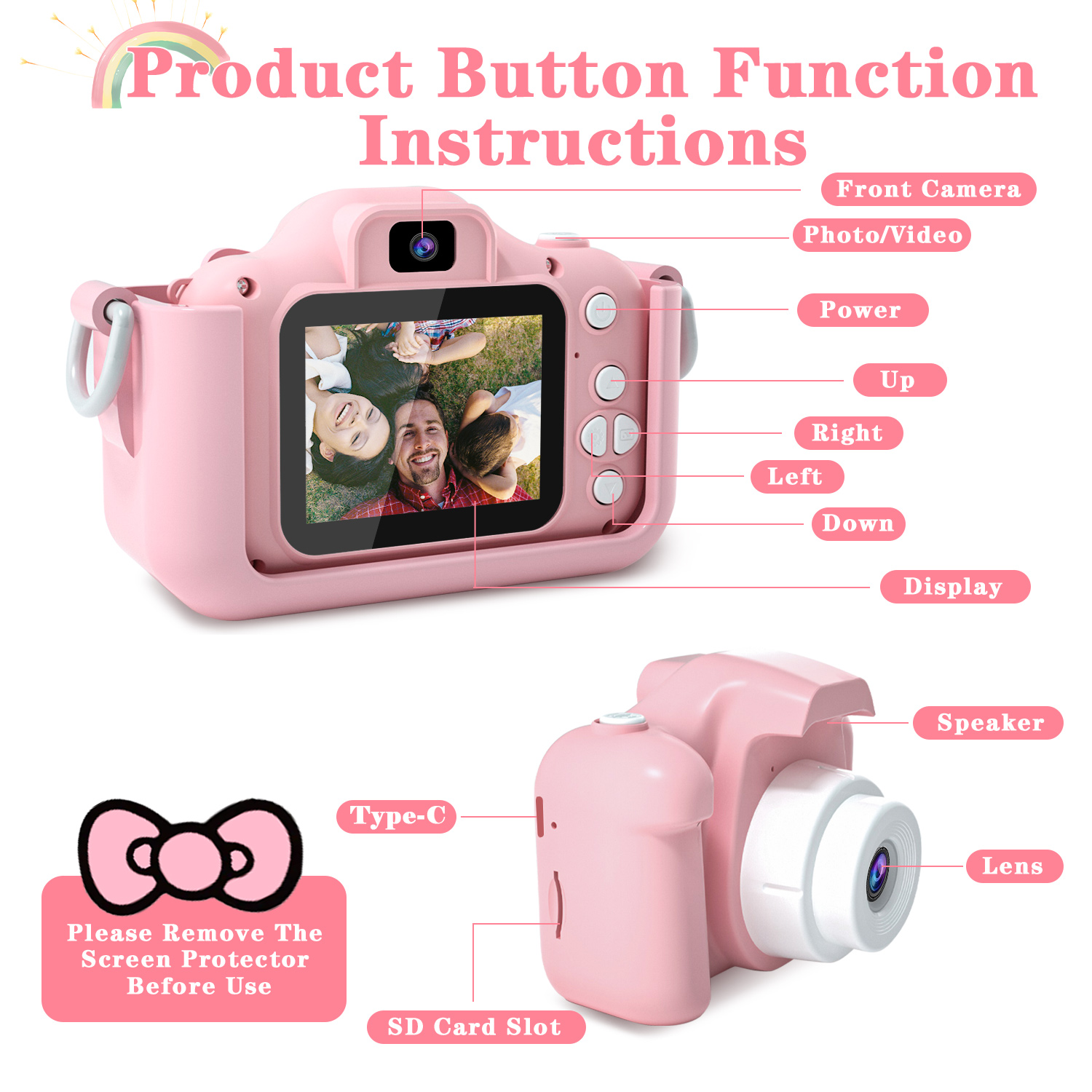 Kids Camera for Girls 1080P HD - огляд і ціна Graded Card Display