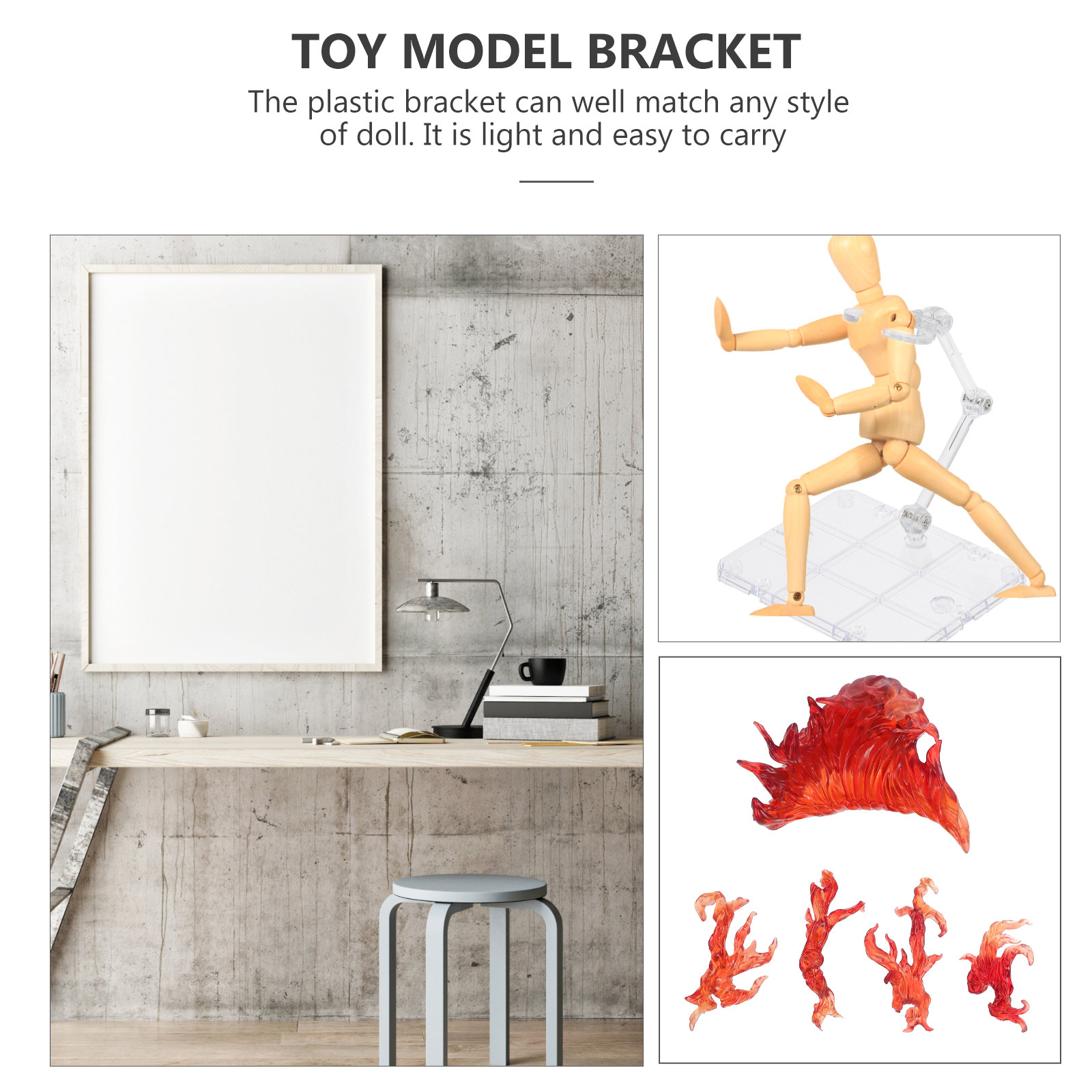 1Set Flame Effect Action Figur - огляд і ціна Action Figure Stand