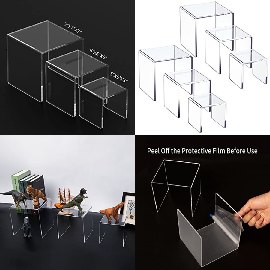 Clear Acrylic Display Risers 2 - огляд і ціна Display Risers Set