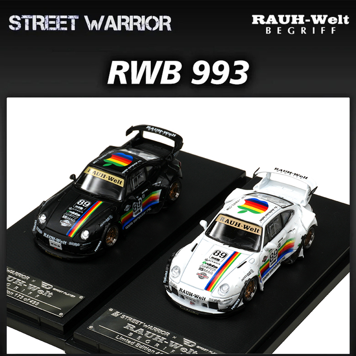 SW In Stock 1:64 RWB 993 Black - огляд і ціна Die Cast Car 1 64