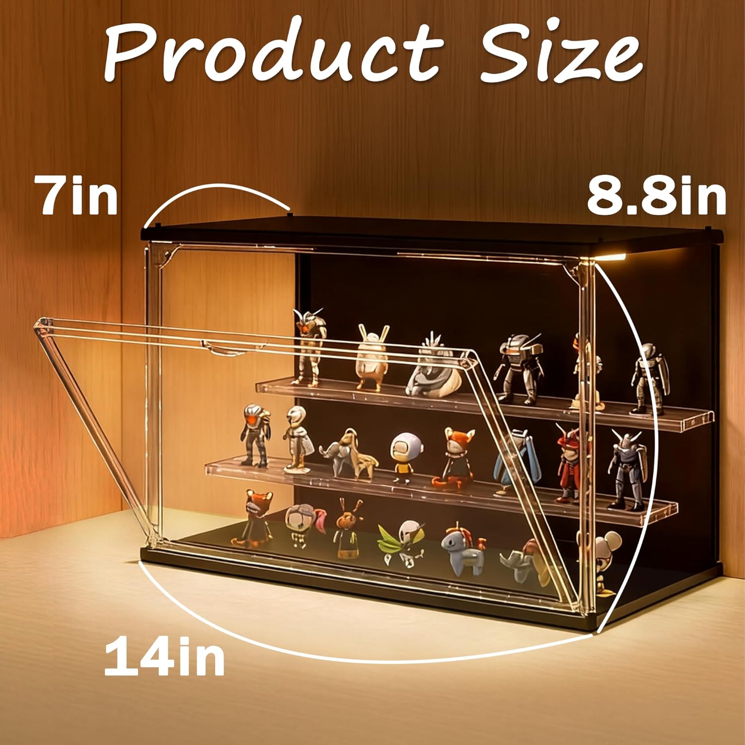 3-Tier Stackable LED Display C - огляд і ціна Display Case Acrylic